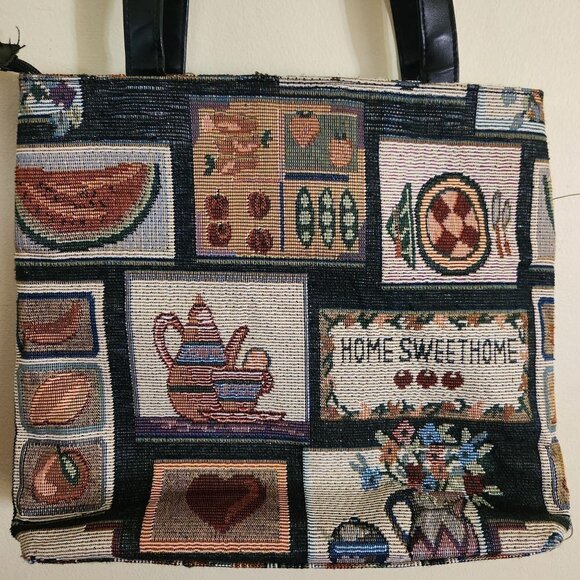 Vintage Appleseed's Tapestry Cottagecore Grannycore Tote Bag - Picture 7 of 11